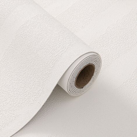 Papier Peint 3D effet Ciment blanc adhésif auto collant épaississement 60CM x 2.8M en rouleau Style industriel 1.68m2 (1/3)