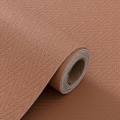 Papier Peint 3D effet tissu Marron adhésif auto collant épaississement 60CM x 2.8M en rouleau Style jardin doux 1.68m2 (1/3)