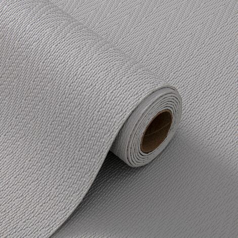Papier Peint 3D effet tissu Gris adhésif auto collant épaississement 60CM x 2.8M en rouleau Style jardin doux 1.68m2 (1/3)