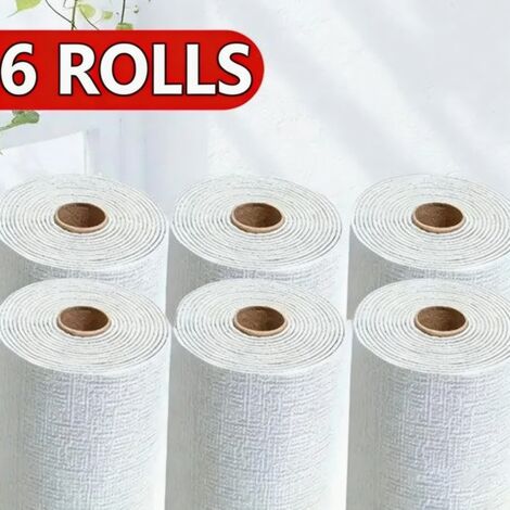 6 x Papier peint rouleaux autocollant adhésif étanche et anti-humidité moderne pour maison intérieur 50 x 280 cm