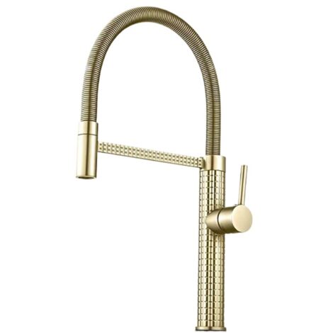Robinet de cuisine 360° Mitigeur monocommande avec douchette Extensible pour évier OR