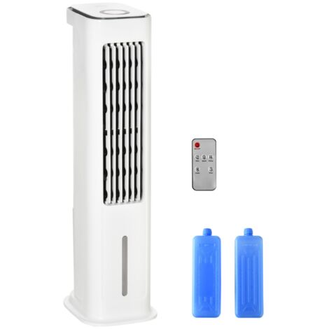 Rafraîchisseur d’air 2-en-1 avec refroidissement par eau, réservoir de 5L, minuterie 12h, pour 20 ㎡ (1/5)