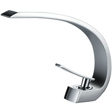 iDeko® Robinet Mitigeur lavabo salle de bain design moderne Laiton Céramique chrome IDK6101-1 avec flexibles