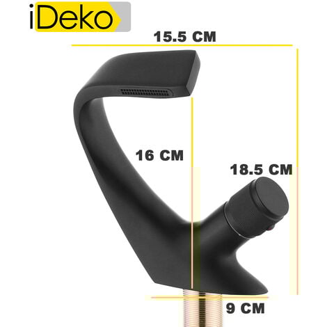 Robinet de salle de bain Mono cascade lavabo mitigeur Nouveau collection en laiton Noir cartouche ceramique