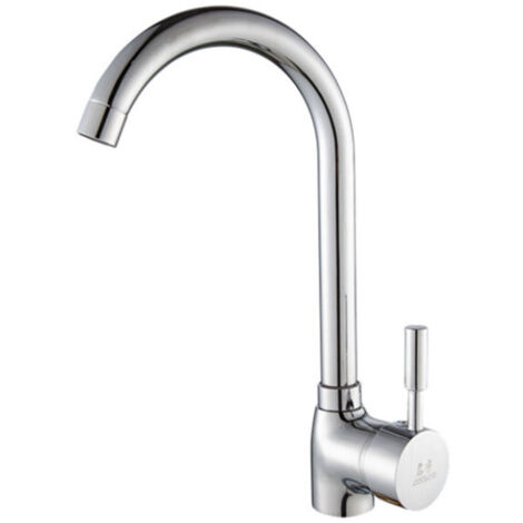 Mitigeur de lavabo en céramique chrome – Rotation 360° – Hauteur 33.5cm – Hauteur sous bec 24.8cm – Économie d'eau jusqu'à 30% – Ideko (1/5)