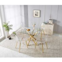 1+4 pour ensemble repas 5 pièces 1 table + 4 chaises OR