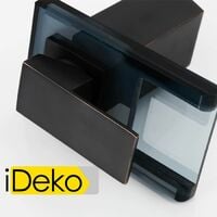 iDeko® Robinet Mitigeur lavabo cascade salle de bain en céramique en verre Noir SANS LED & Flexible