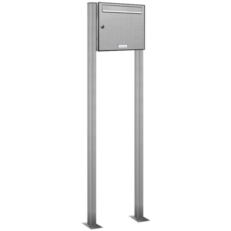 1er Edelstahl Standbriefkasten Anlage Freistehend