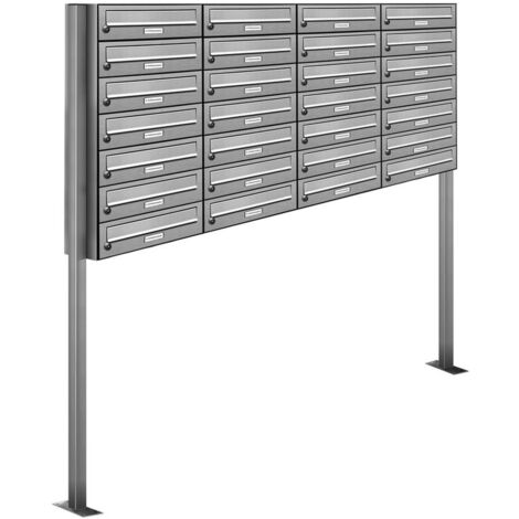 28er Edelstahl Stand Briefkasten Anlage Freistehend (1/5)