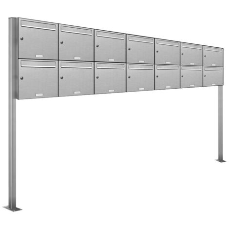 14er Standbriefkasten Anlage V2A Edelstahl Post stehend (1/5)