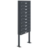 10er Standbriefkasten Anlage Freistehend RAL 7016 - Anthrazit