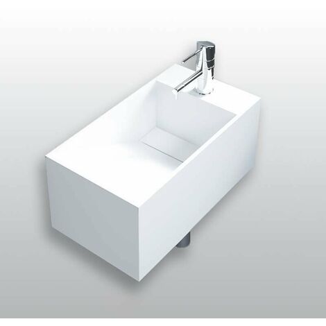 Lavabo Suspendido En Solid Surface Cm Rh A D