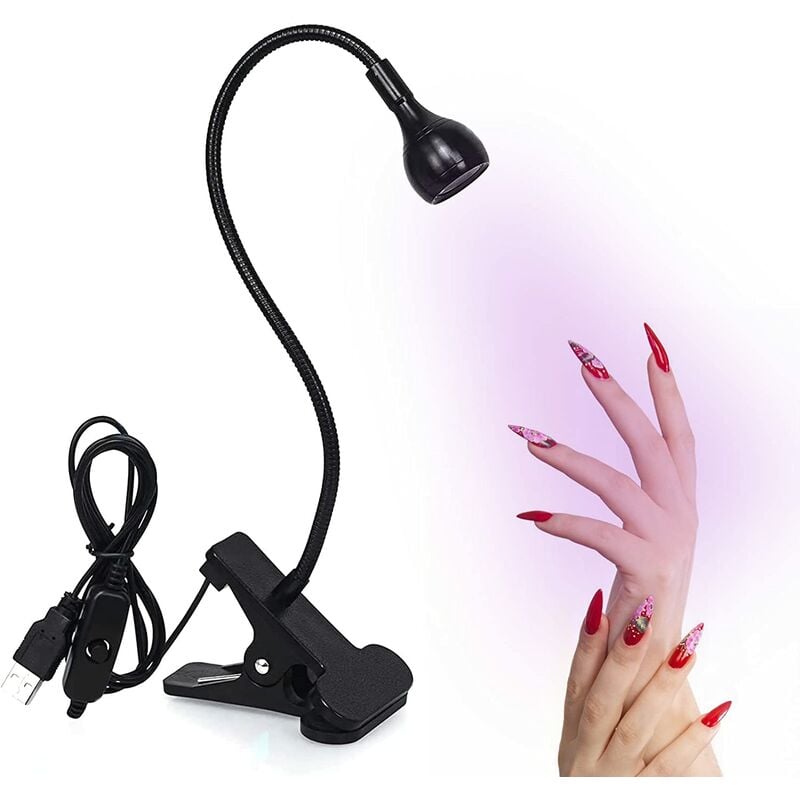 Mini lampe à ongles USB portable, machine de luminothérapie, lampe de  cuisson, pas de main noire, LED, petite lampe de luminothérapie - AliExpress