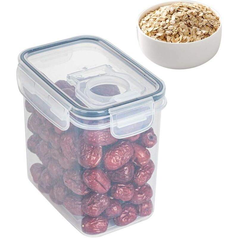 4L Boite Rangement Lot de 4, Boîte Hermetiques Alimentaires en Plastique,  Boite de Conservation Alimentaire Cuisine, Cereales Pâtes Farine :  : Cuisine et Maison