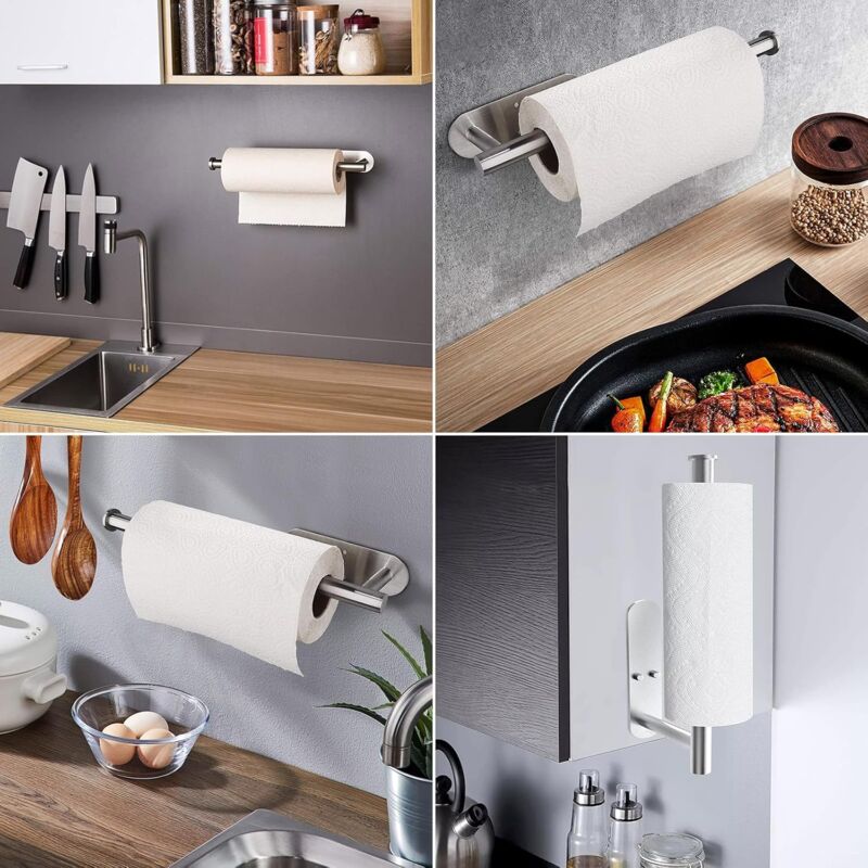 Porte Papier Toilette Sans Perçage - Support Adhésif Avec Étagère Pour Salle De Bain