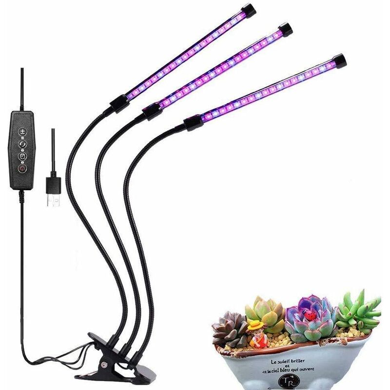 Plante à LED Intérieure Lumière E27 Plant de Base de Lampe Qui Pousse Léger  Pour Les Fleurs, Les Fruits, Les Plantes Succulentes - 48 Perles