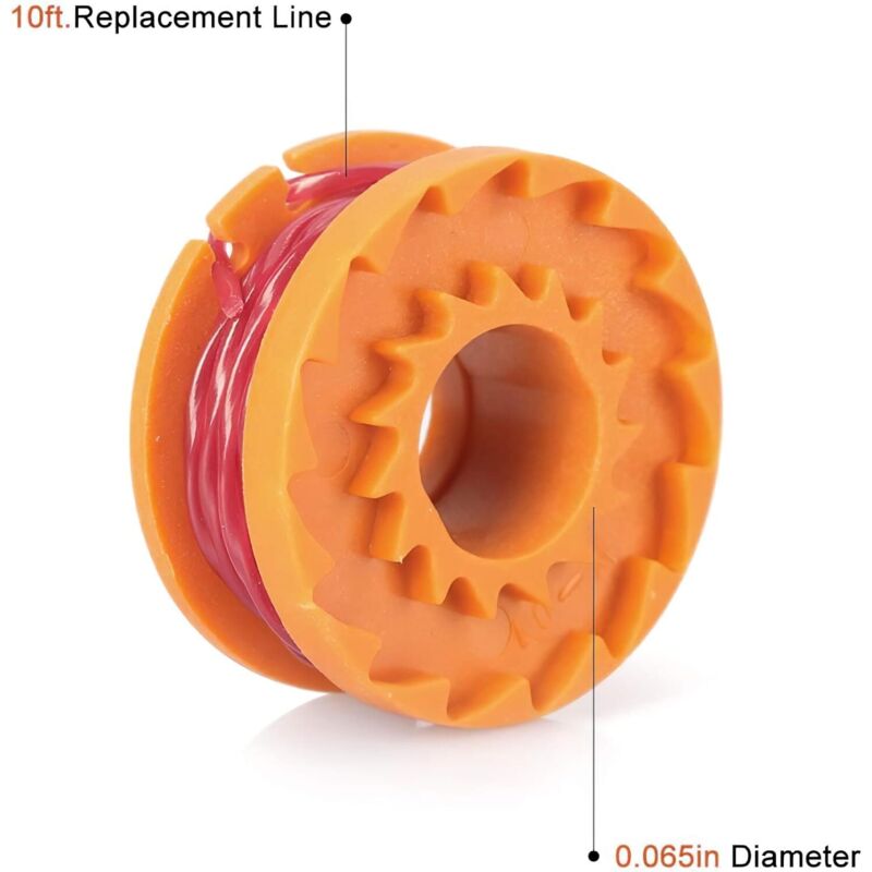 20 Bobines Fil Coupe-Bordure WORX - Ø1.65mm, 3m, Nylon Renforcé