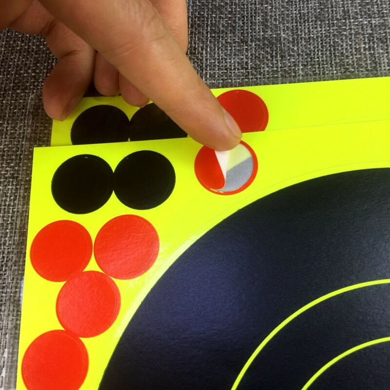 Autocollants de cible Cibles réactives de 3 pouces pour le tir avec impact  jaune fluorescent, cibles de tir pour les pistolets airsoft à plombs Bb