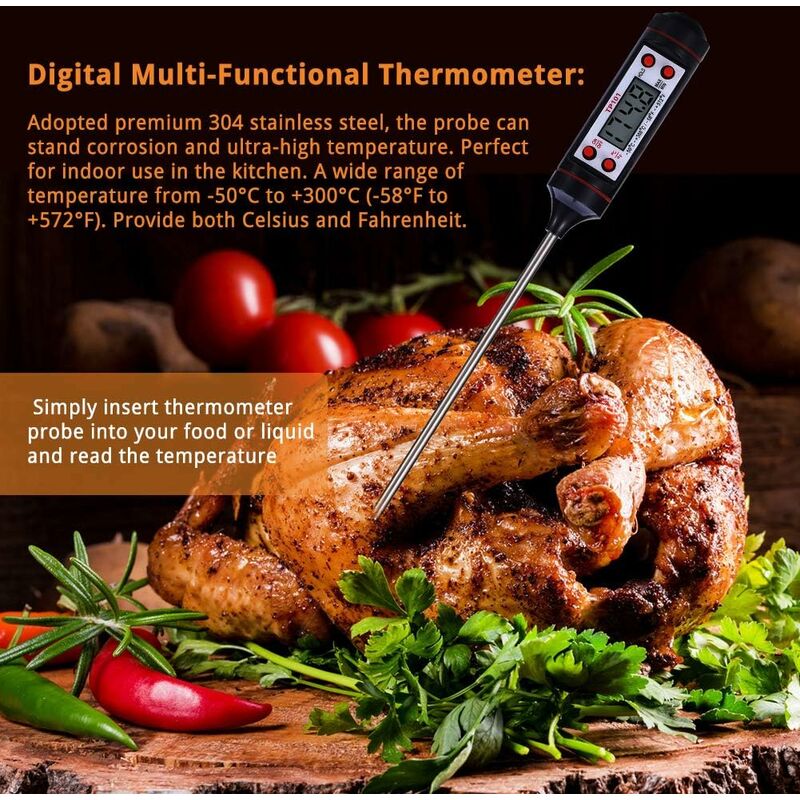 Thermometre alimentaire de cuisine Sonde de minuterie Thermometre  alimentaire Modele: SN015 Envoi sans batterie