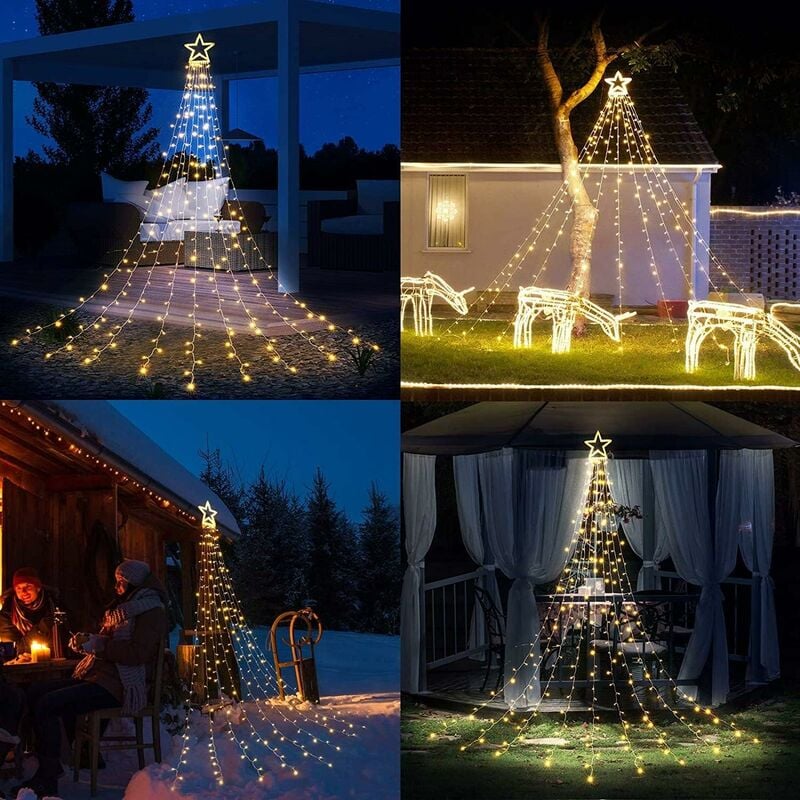 Guirlandes lumineuses de Noël à 317 LED, lumières de sapin de Noël