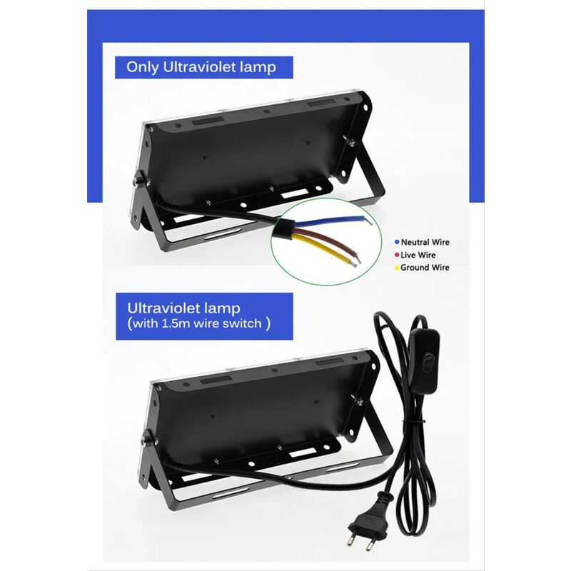 2 Lampade LED UV A Luce Nera 8W - Portatili, 385-400 Nm, Per Party, Fluorescenza E Decorazioni - Foto 5