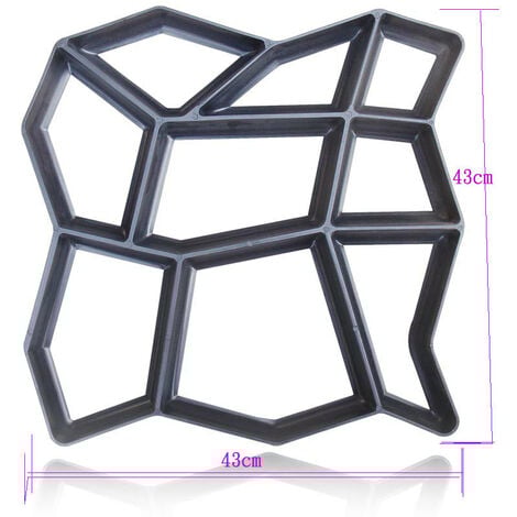 AIDUCHO 2 Pcs Moules À Béton 40x40x4cm, De Dalles De Pavage, Ferme, Pelouse Jardin, Décoration Jardin, Chemin, Bricolage, Pavés, Réutilisable, Coulage, Imitation Pierre