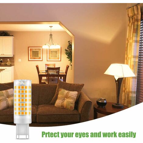 AIDUCHO Ampoule Led G9,  No Flicker 5w Led Lampes Blanc Chaud 3000k, 650lm, Économie D'énergie Equivalente 48w Halogène Lumière, 360 Degrés Angle, Ac220-240v - Pack De 6