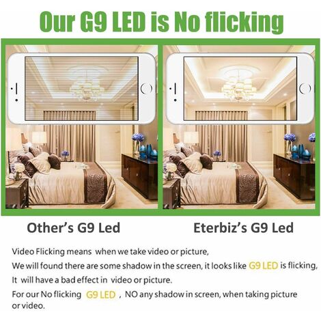 AIDUCHO Ampoule Led G9,  No Flicker 5w Led Lampes Blanc Chaud 3000k, 650lm, Économie D'énergie Equivalente 48w Halogène Lumière, 360 Degrés Angle, Ac220-240v - Pack De 6