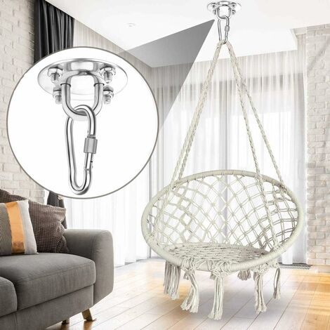 2X Crochet de plafond pour chaise suspendue robuste crochet pour