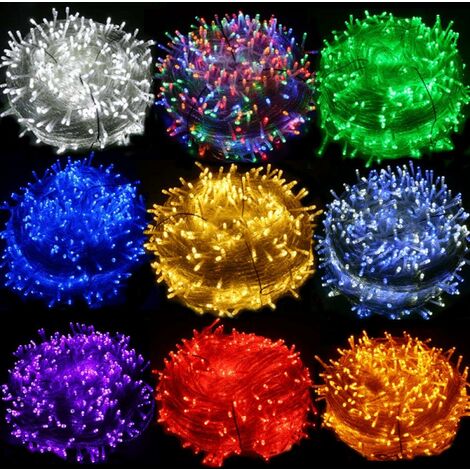 AIDUCHO Guirlande Lumineuse Carnaval Mariage Extérieur Jardin Intérieur Éclairage, Led Fairy Tale Tree Lights Festive Tree Lights Décoration De Noël, Rouge, 10m 100 Led