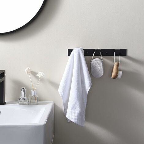 Crochet serviette salle de bain en acier inoxydable: 3 patères