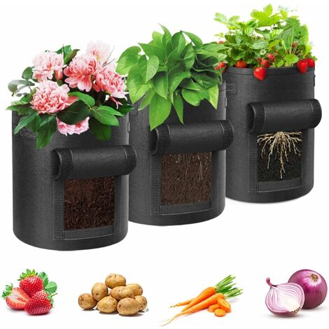 3PCS Sacs de Plantation de Jardin,Sac pour Plantes de 7 gallons