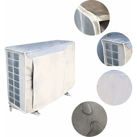 Housse de climatiseur extérieur housse de climatiseur étanche housse  anti-poussière housse de climatiseur extérieur maison (923569cm), argen