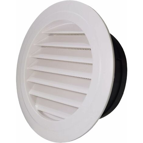 Grille ventilation ronde avec moustiquaire a clips autoajustables -  plastique - Quincaillerie Calédonienne