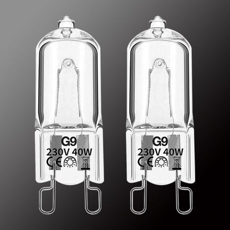 AIDUCHO G9 Lampes Halogènes , Ampoules G9 230v 40w 450lm, 3000k Blanc Chaud, Ampoules À Capsule Dimmable, Sans Scintillement 10 Pièces
