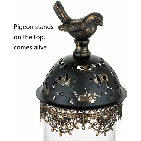 Bougeoirs Africains En Fer Noir - Lot De 2, Design Rétro Avec Corde De Chanvre, Décoration Salon Ou Centre De Table