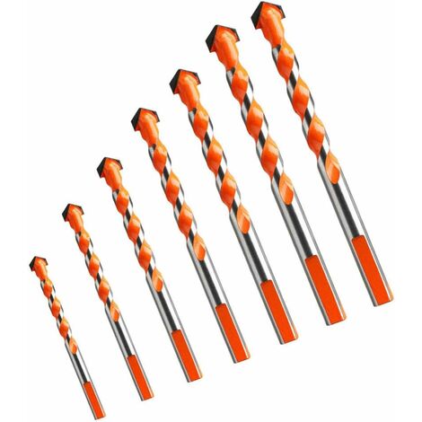 Lot De 7 Forets à Bois Longs 300 Mm – Diamètres 4,5,6,7,8,10,12 Mm – Pour Perçages Profonds, Menuiserie