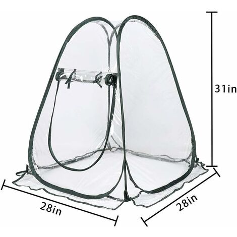 Mini Serre Pop-up 70x70x80 Cm - Protection Hivernale Pour Plantes, En PVC Transparent, Pliable