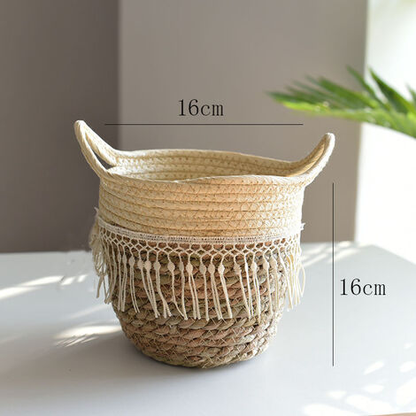 Lot De 2 Paniers Cache-pots En Osier Tressé – Vintage Bohème – Fabrication France