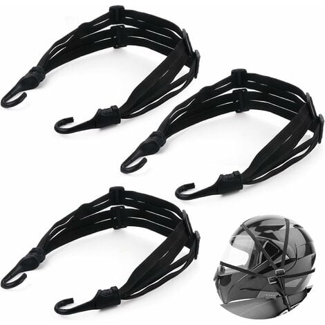 Sangles élastiques en caoutchouc pour bagages de vélo Sangle de bagage  réglable pour vélo de moto avec crochets Noir pour vélo de 60 à 110 cm 