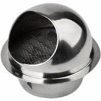 AIDUCHO Aérateur Rond Avec Grille En Acier Inoxydable Grille Ronde Couvercle De Ventilation Sortie D'évacuation Mural Bouches D'aération 100mm