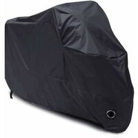 Housse de Protection pour Moto imperméable, résistant au Froid et intempéries 190T Noir Protège de la poussière - L 220*95*110cm