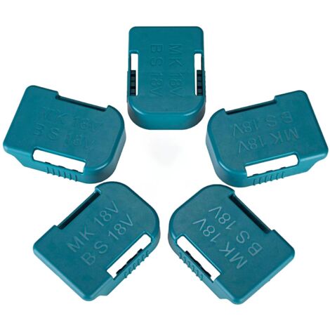 Aiducho – Lot de 5 supports de batterie pour Makita 18V et Bosch 18V – Fixation murale – Plastique ABS robuste – Compatible BL1830 BL1840 BL1850 BL1860 BAT609 BAT622