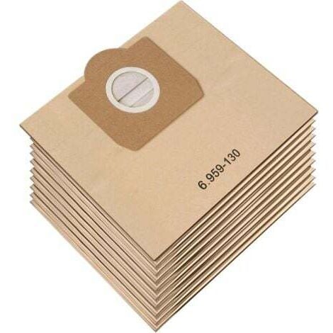 Lot de 10 Sacs Aspirateur pour Karcher 6.959-130.0 WD3 WD3P MV3 Sacs Filtrants en Papier de Rechange pour Aspirateur Wet & Dry, Sac pour Karcher WD3 Premium Accessoires Pièces Détachées