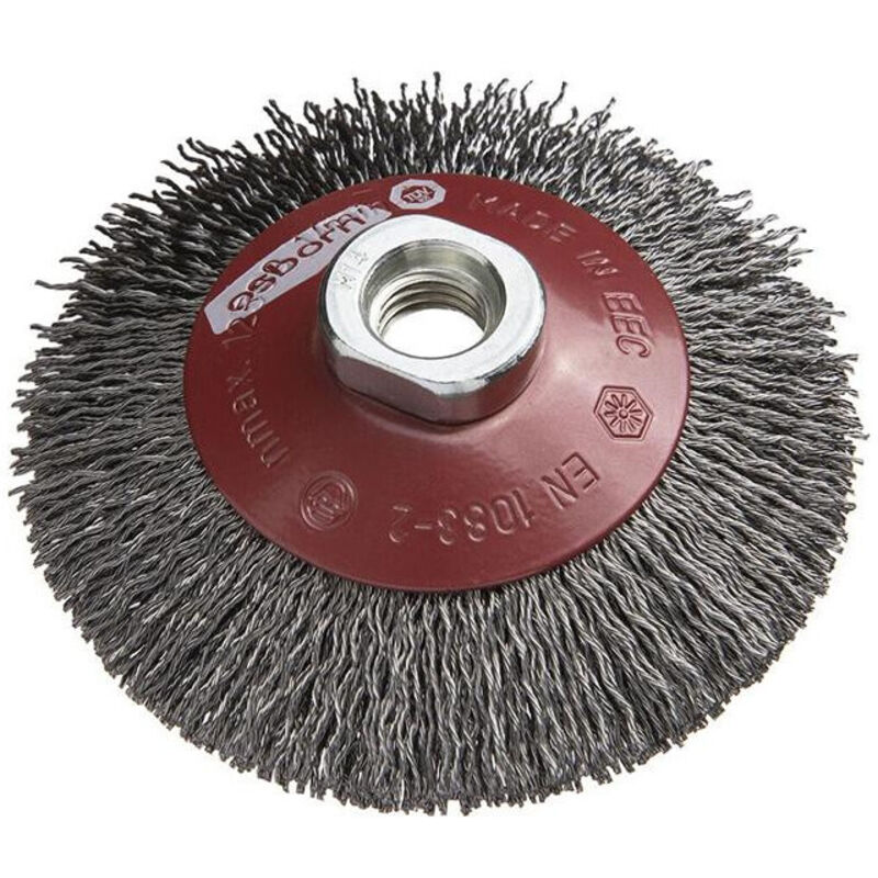Vente De Brosse Conique D.100 M14 Fil 0.30 Acier Ondule Ref 540.100V