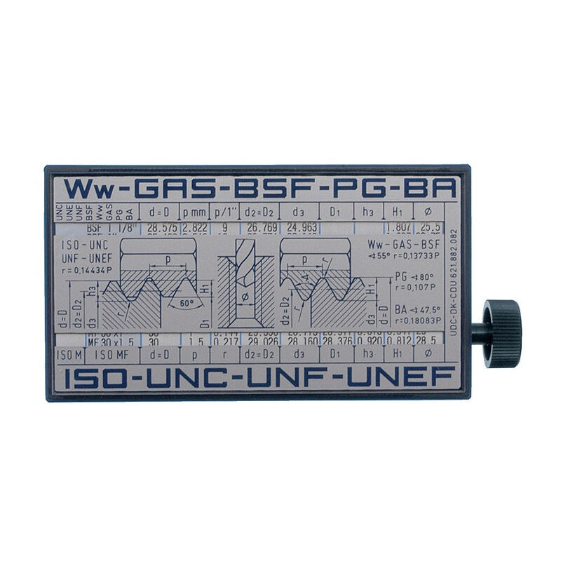 Afficheur de filetages ISO Filetor l.60xP30xH110 mm PROMAT