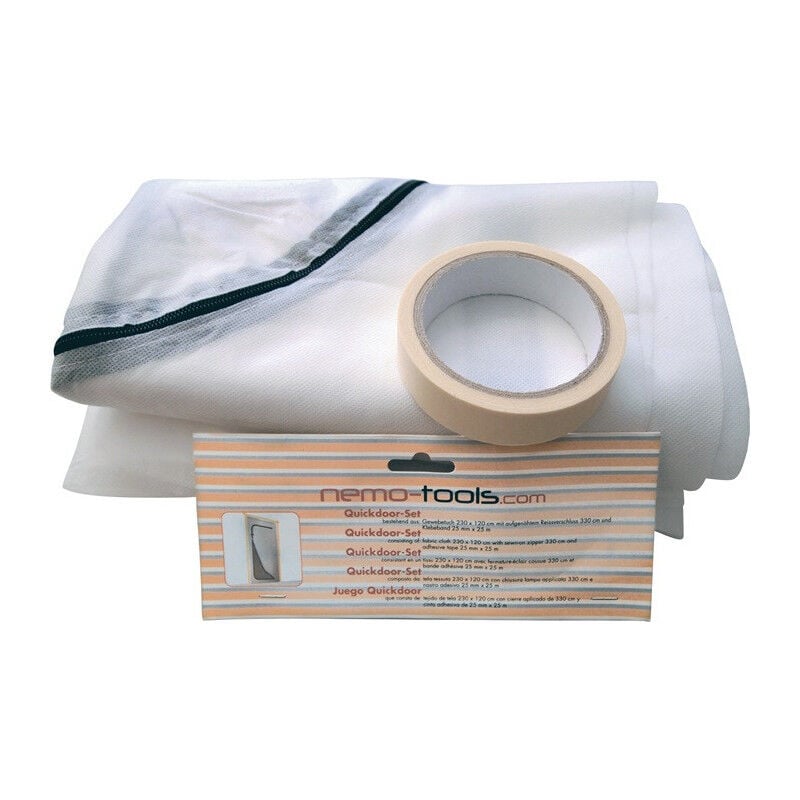 Porte anti-poussière 1 tissu/1 rouleau de ruban adhésif tissu 2,3