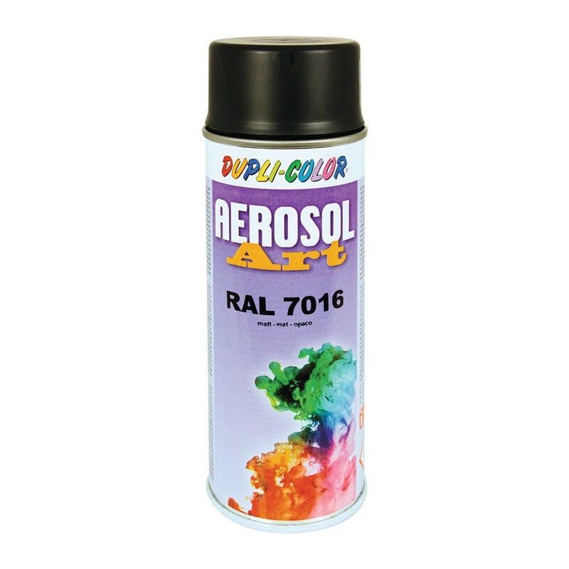 Bombe de peinture de couleur AEROSOL Art gris anthracite mat RAL 7016 400 ml bom (Par 6)