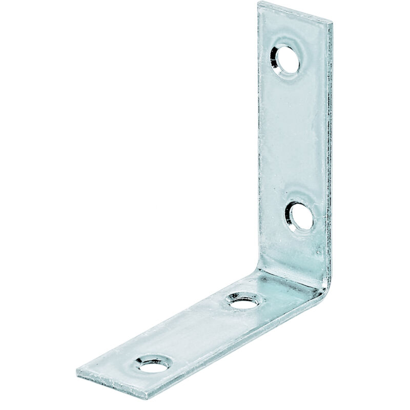 Equerre L.50 x 50mm B.15mm S.1,75mm acier galvanisé jaune.Trou-D.45mm ...