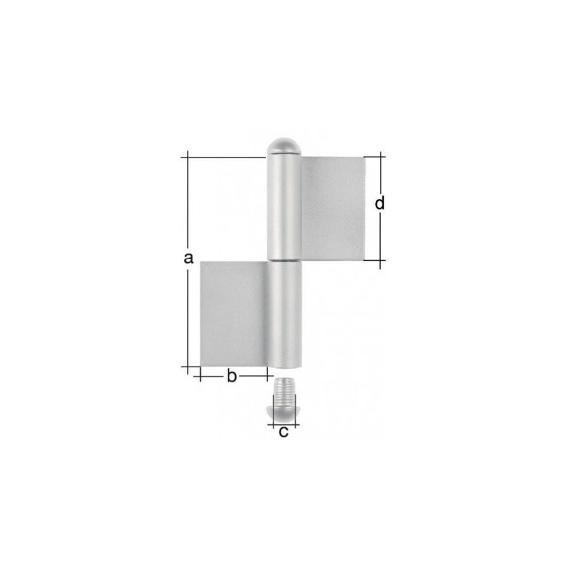 Barre de pivot 30x30mm cornière gauche finition époxy blanc - HERACLES -  BLI-BPI10004